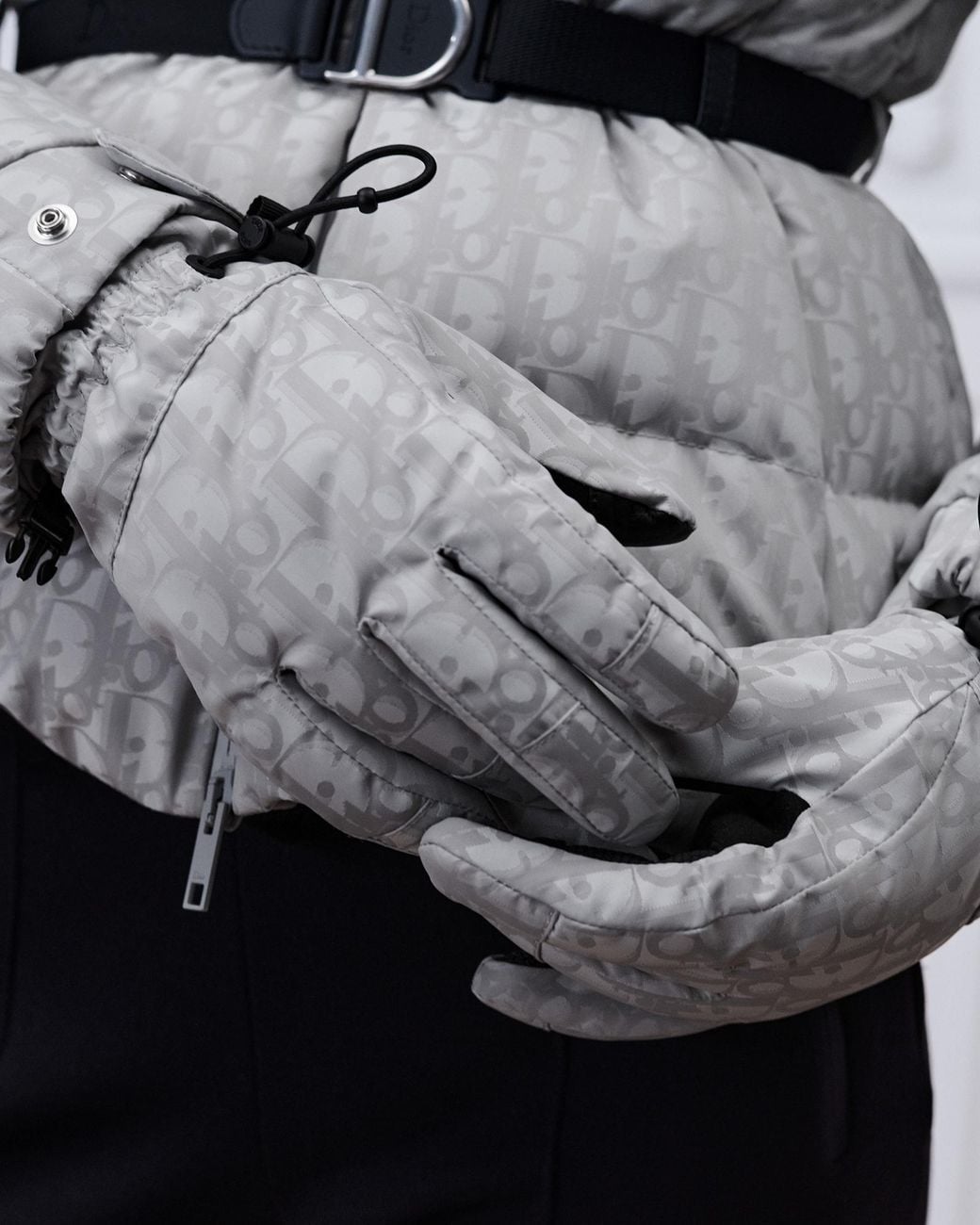 Dior White Gants De Ski Oblique Alps