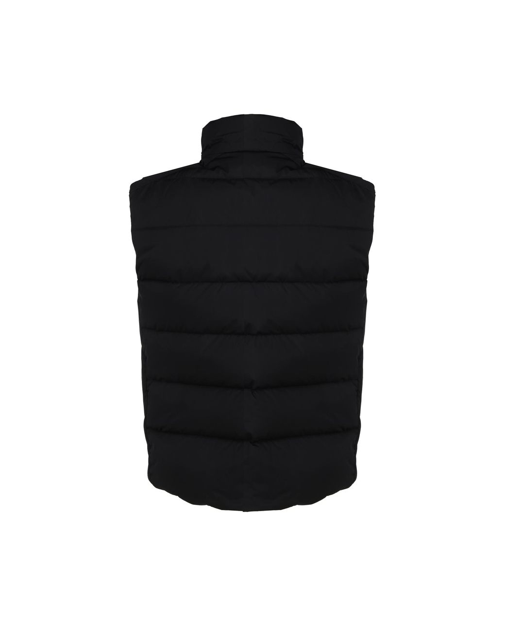 Prada Black Triangle-Logo Padded Gilet for men