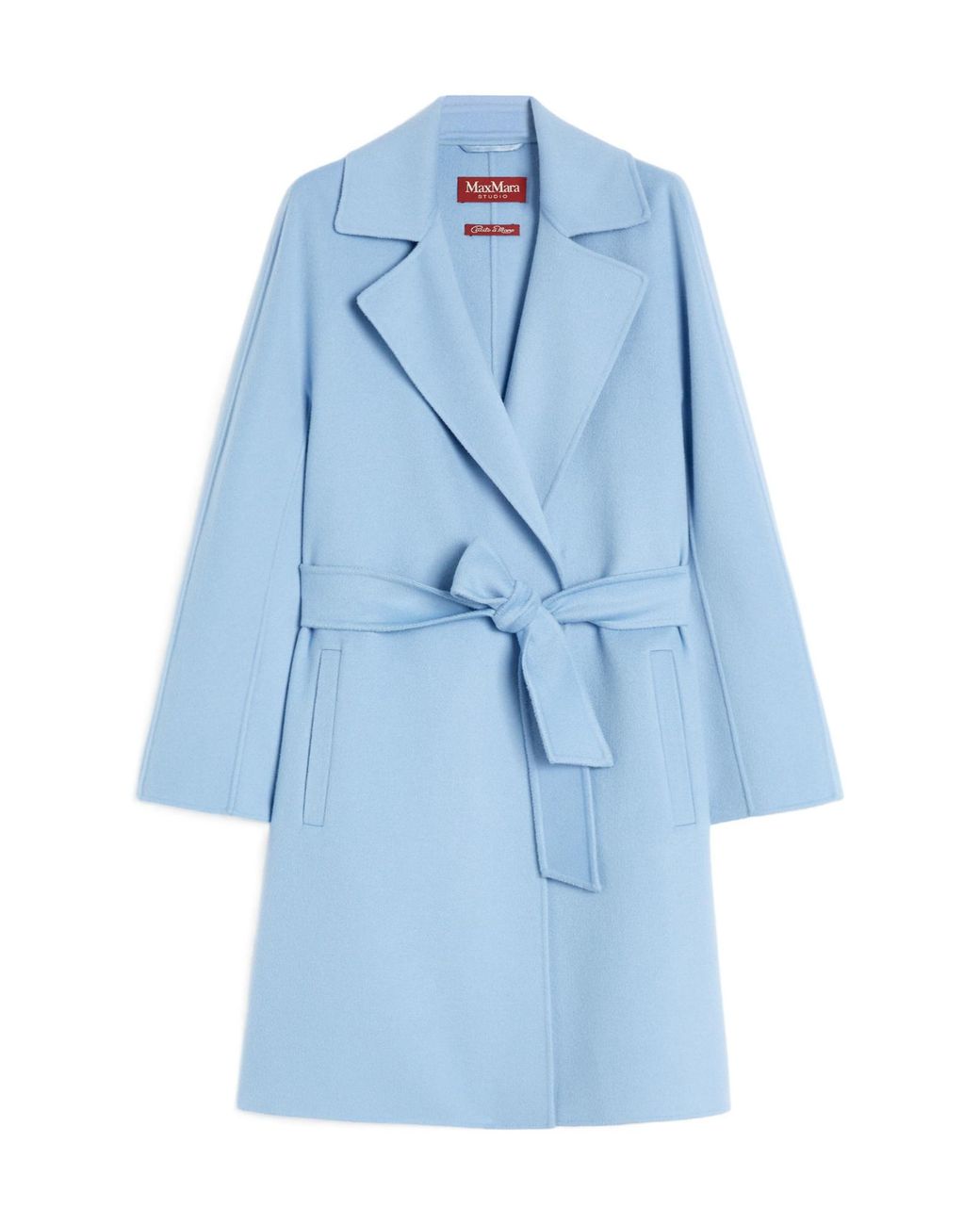 Max Mara Blue Studio Ajaccio Belted Coat