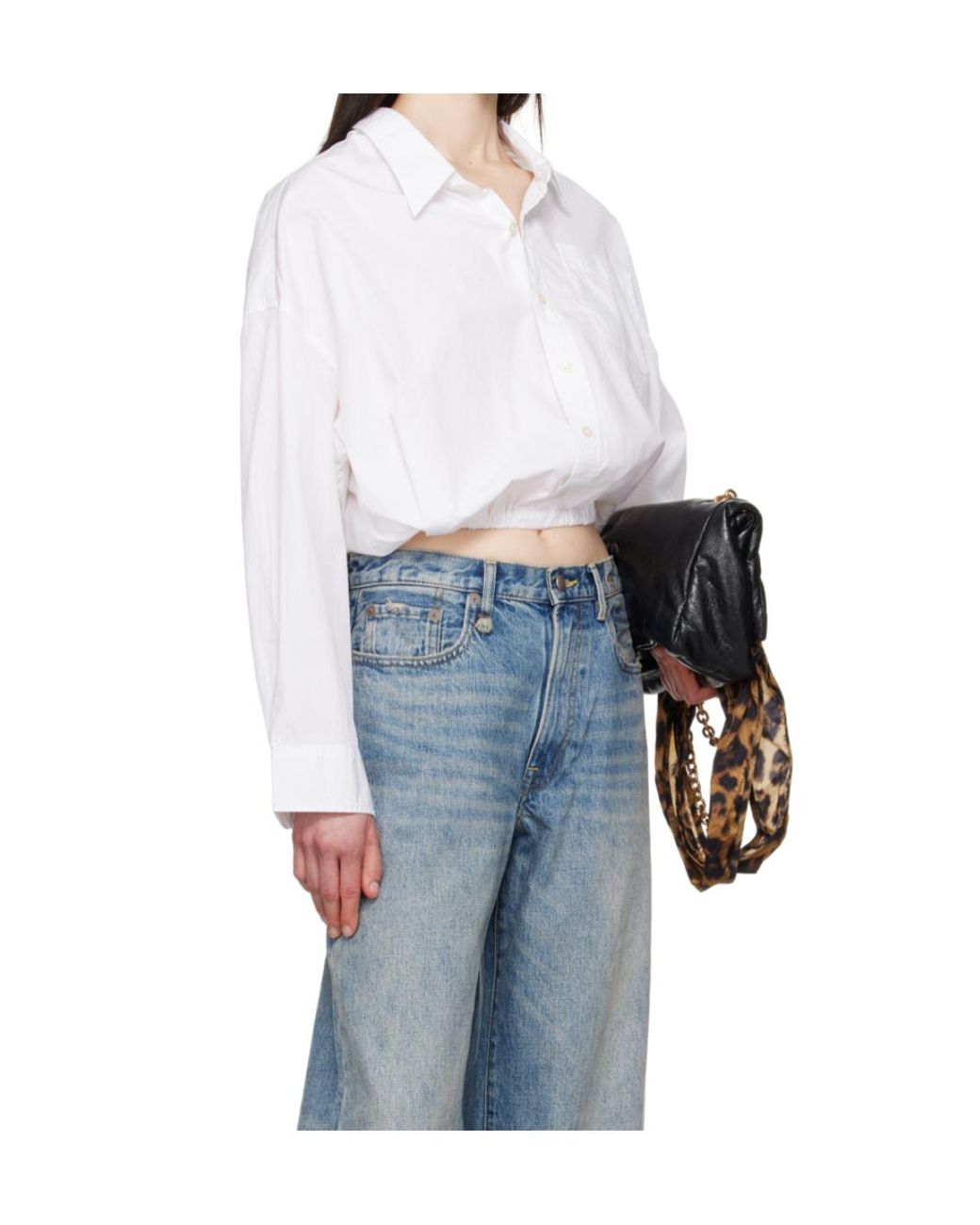 R13 White Long-Sleeved Shirt