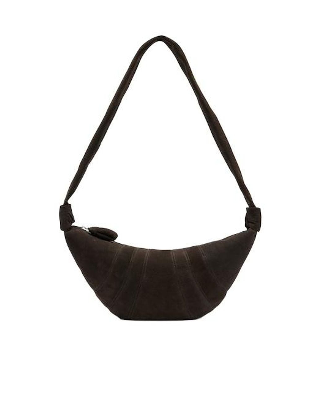 Lemaire Black Croissant Medium Leather Shoulder Bag