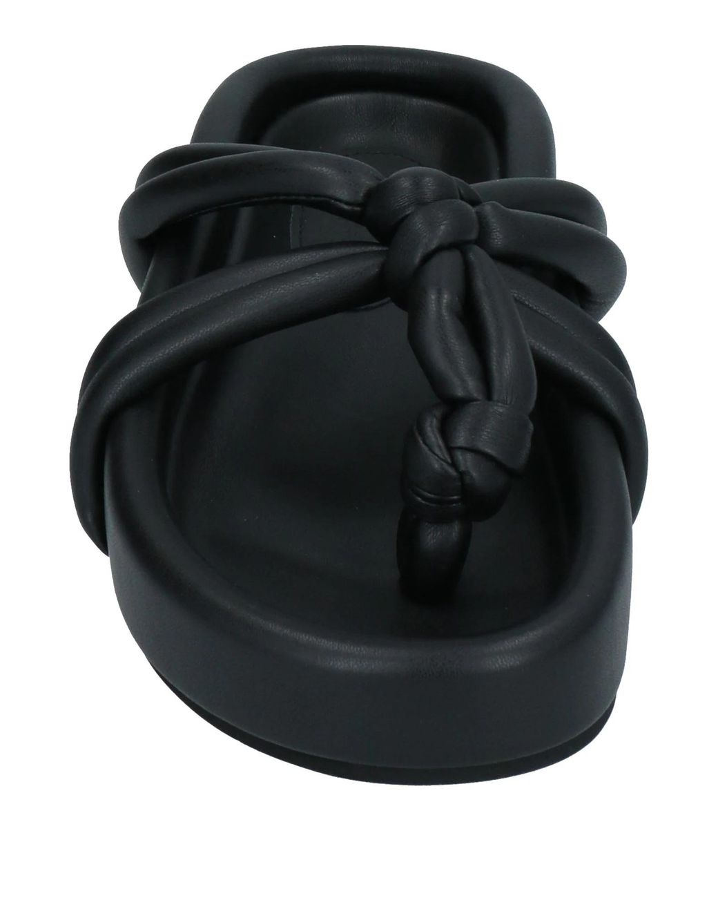 MM6 by Maison Margiela Black Solid-Color Flip-Flops