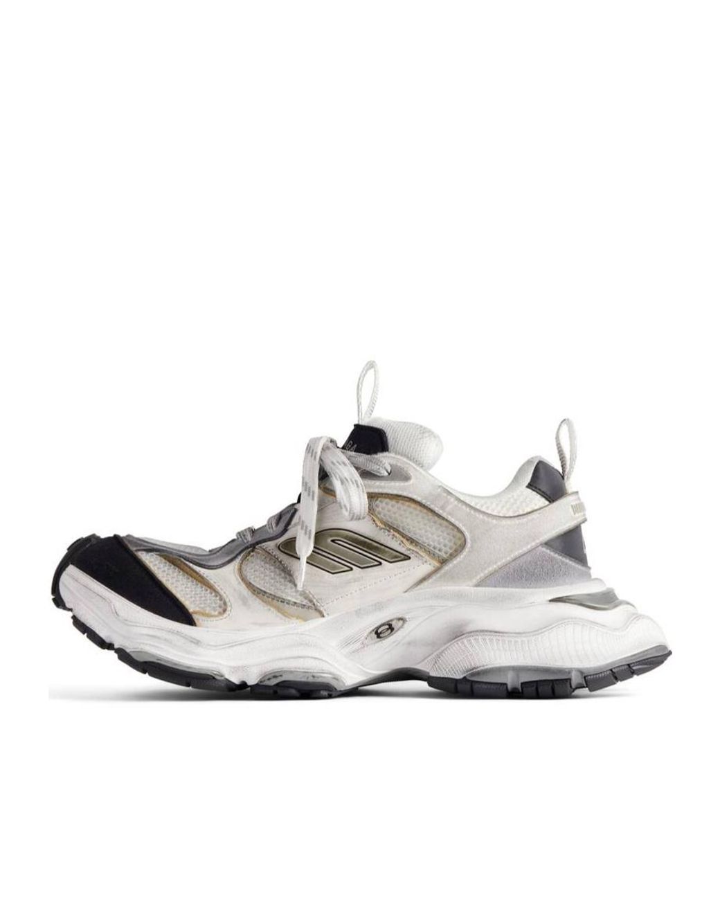Balenciaga White 'Cargo' Sports Shoes