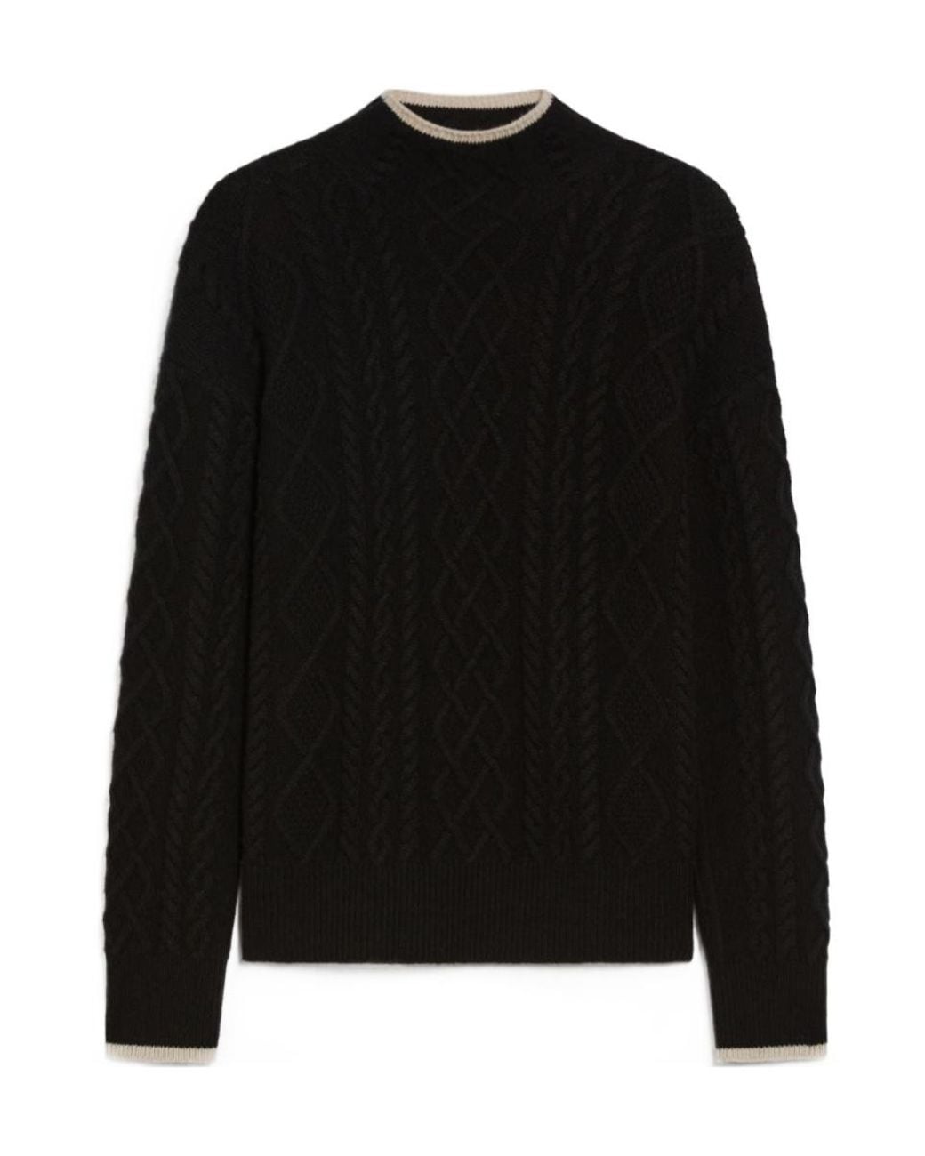 Max Mara Black High Neck Long-Sleeved Jumper