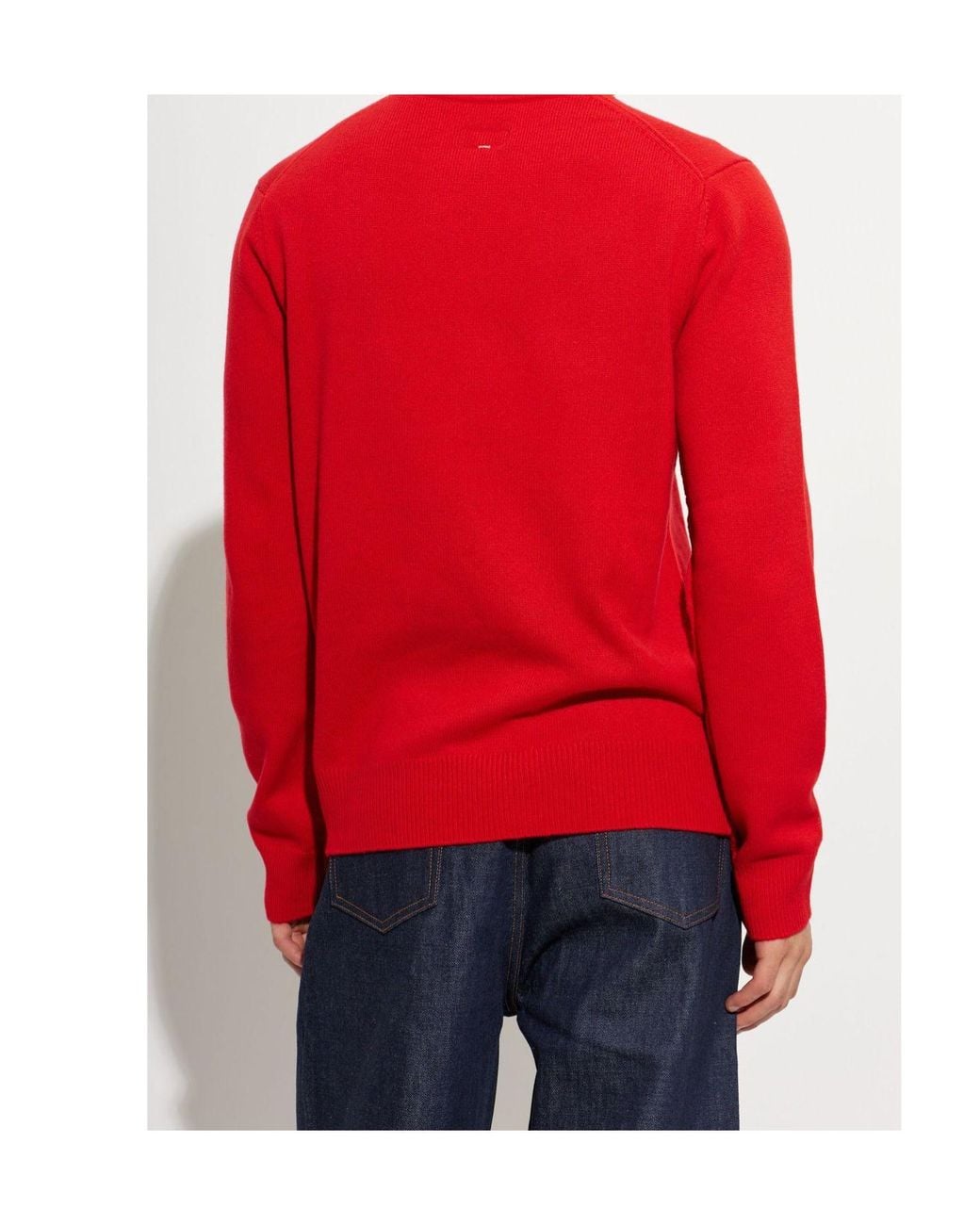 Rag & Bone Red Crew Neck Knitted Sweater for men
