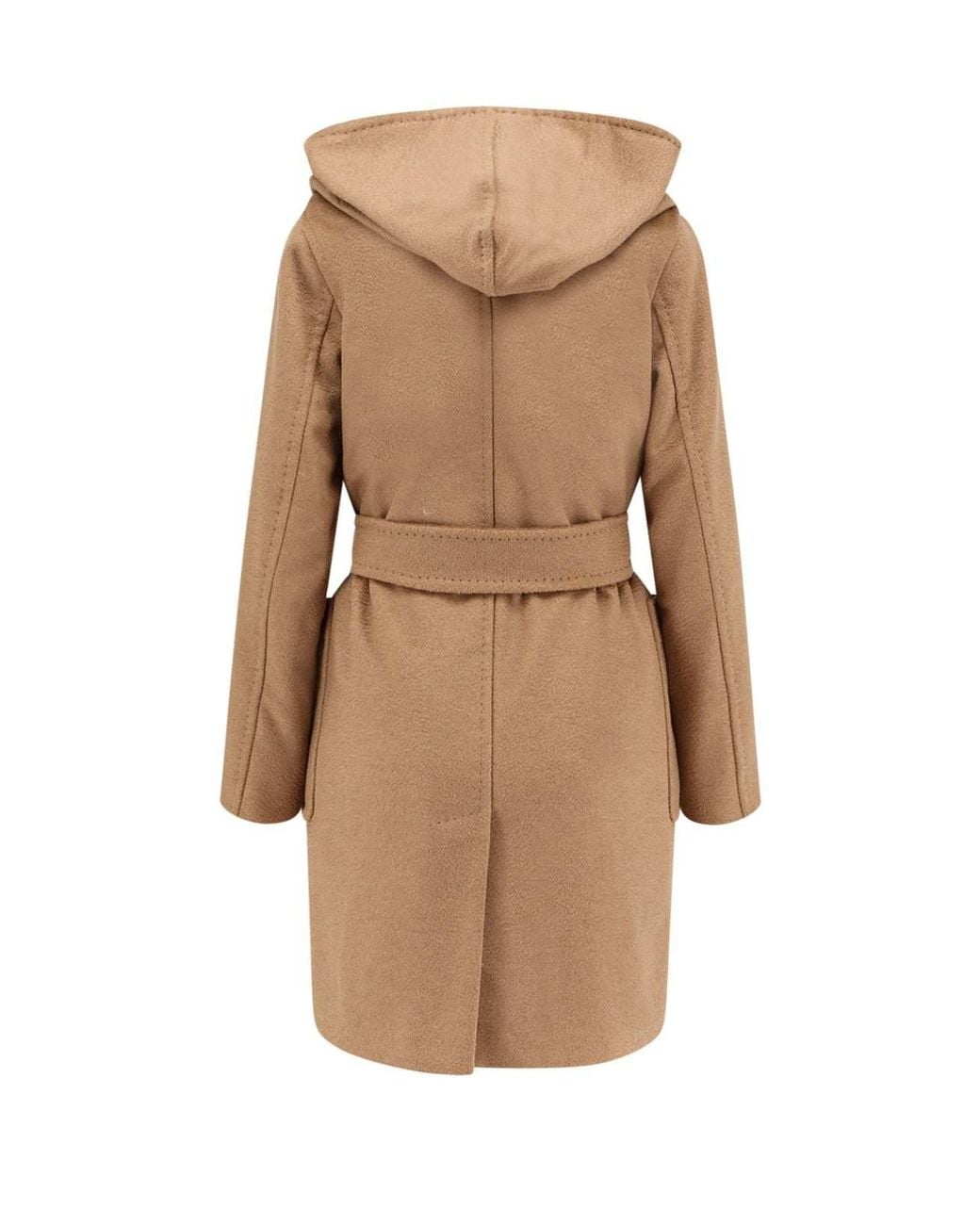 Max Mara Brown Rialto Hooded Belted Coat