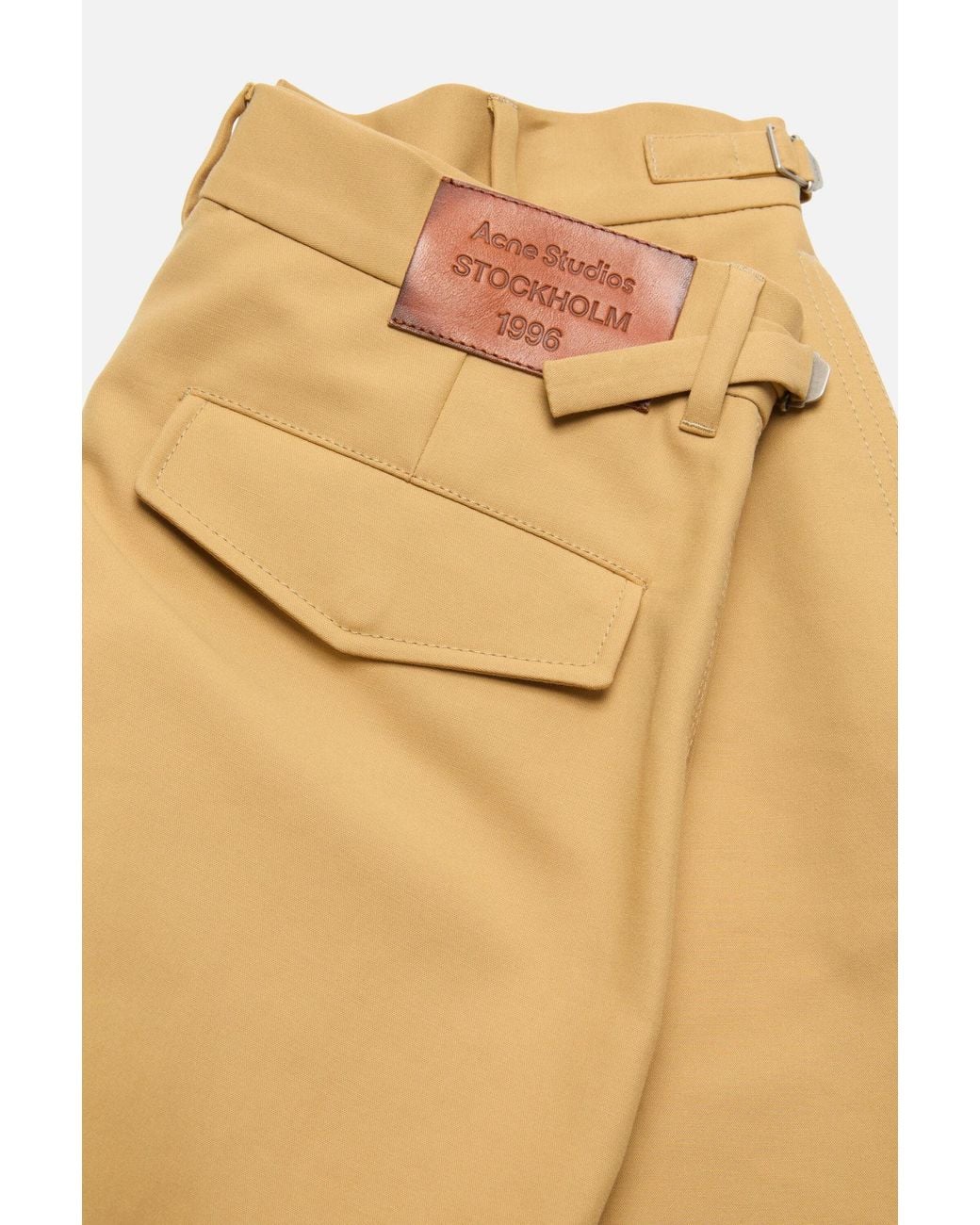 Acne Natural Logo-Patch Shorts for men