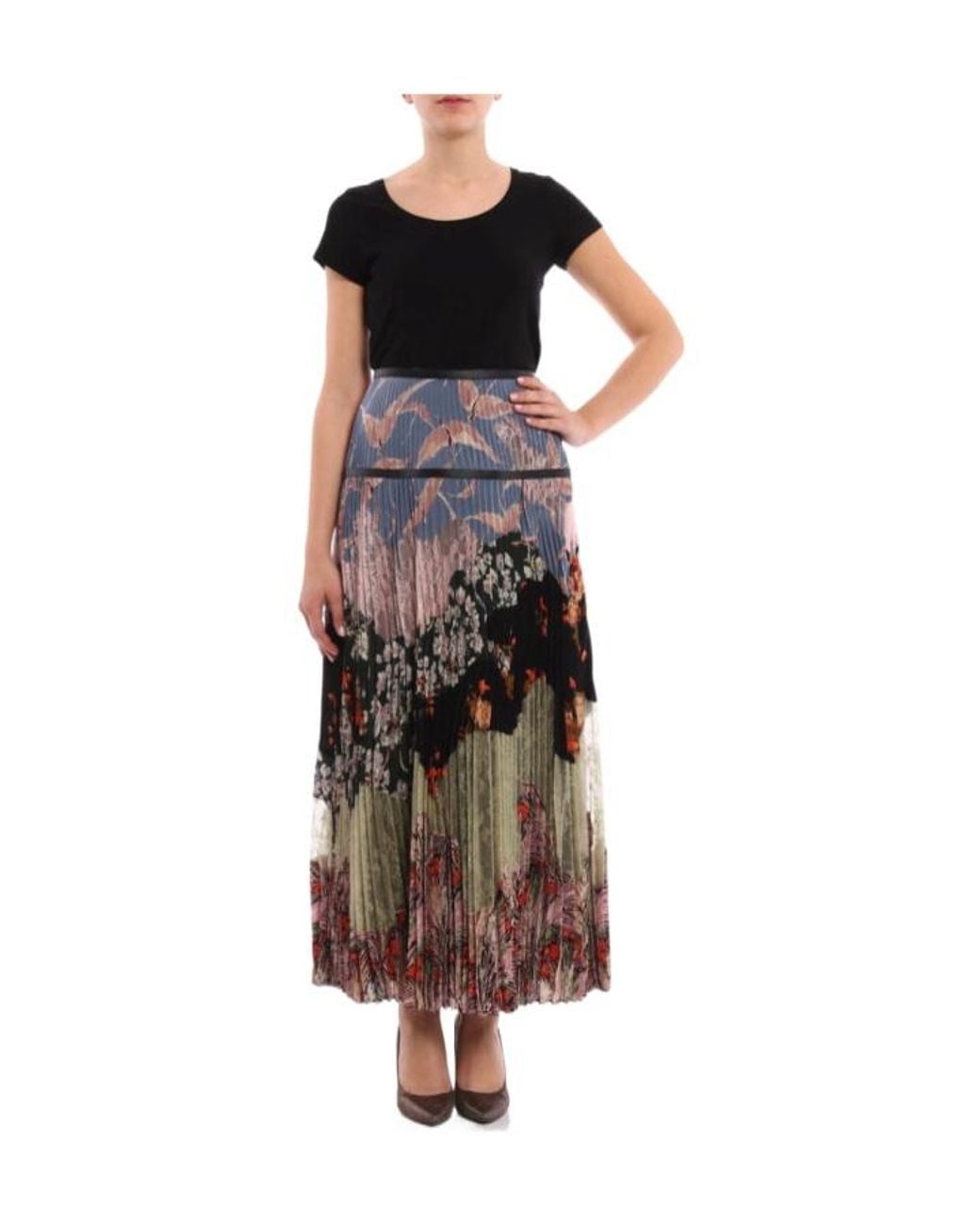 Valentino Brown Printed Skirt
