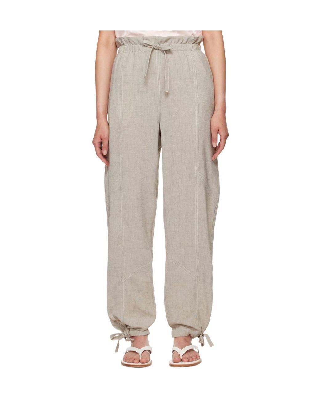 Ganni Gray Loose Fit Trousers