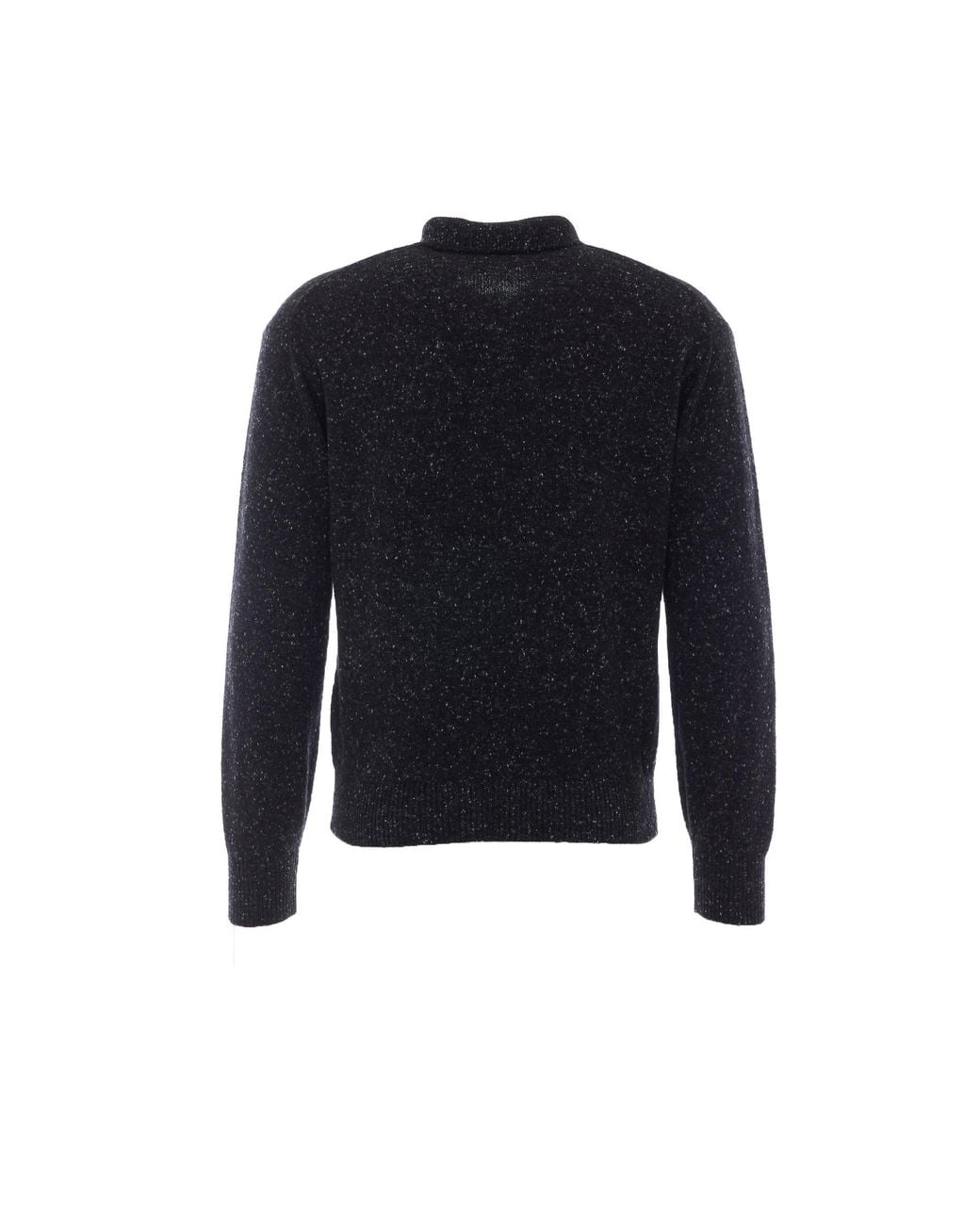 Auralee Blue Cashmere Nep-Knit Sweater for men