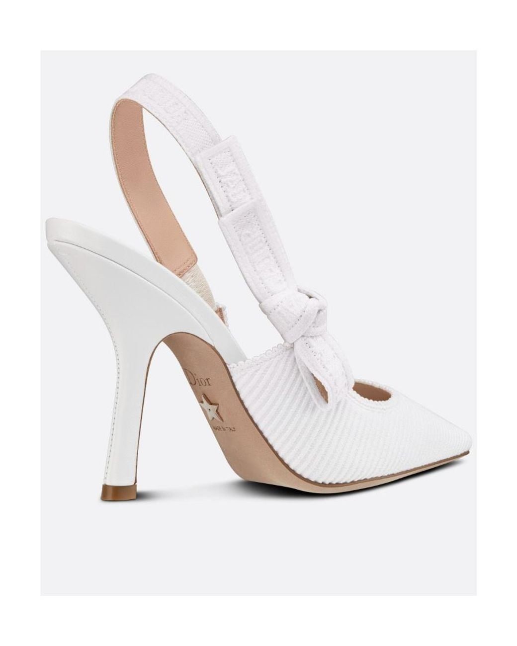 Dior White J'A Slingback Pump