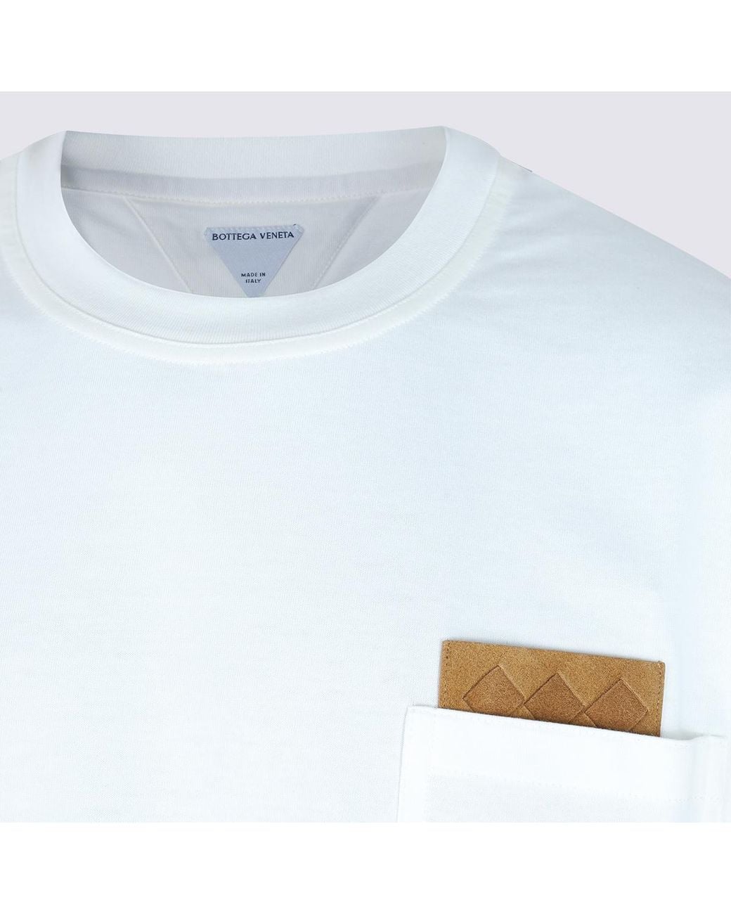 Bottega Veneta White Short Sleeved Crewneck T-Shirt for men