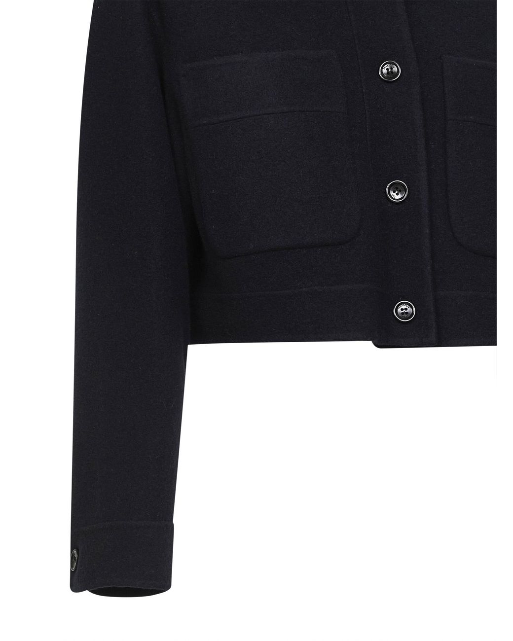Max Mara Black Mxmpoggio Cropped Jacket
