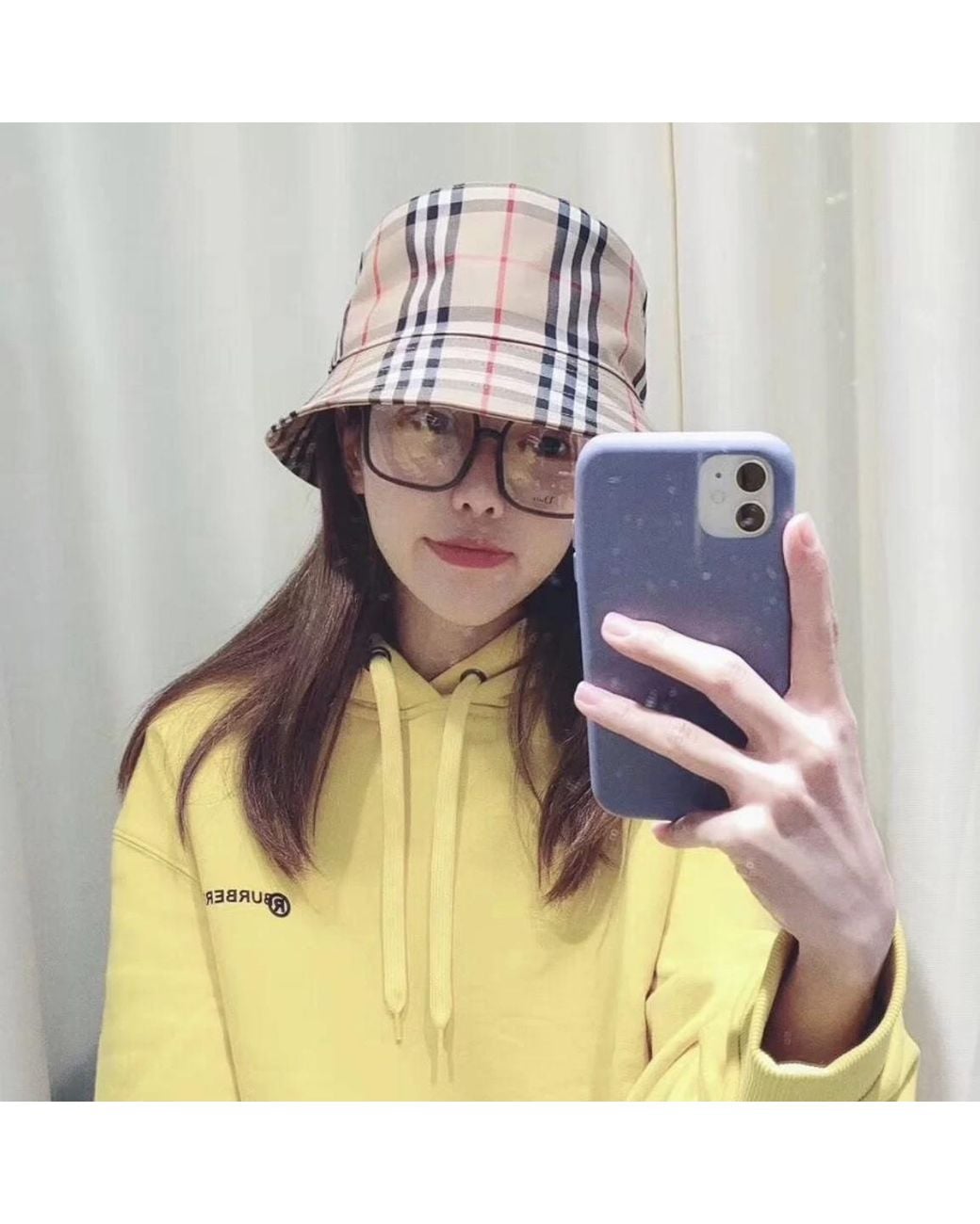 Burberry Natural Vintage Checked Bucket Hat for men