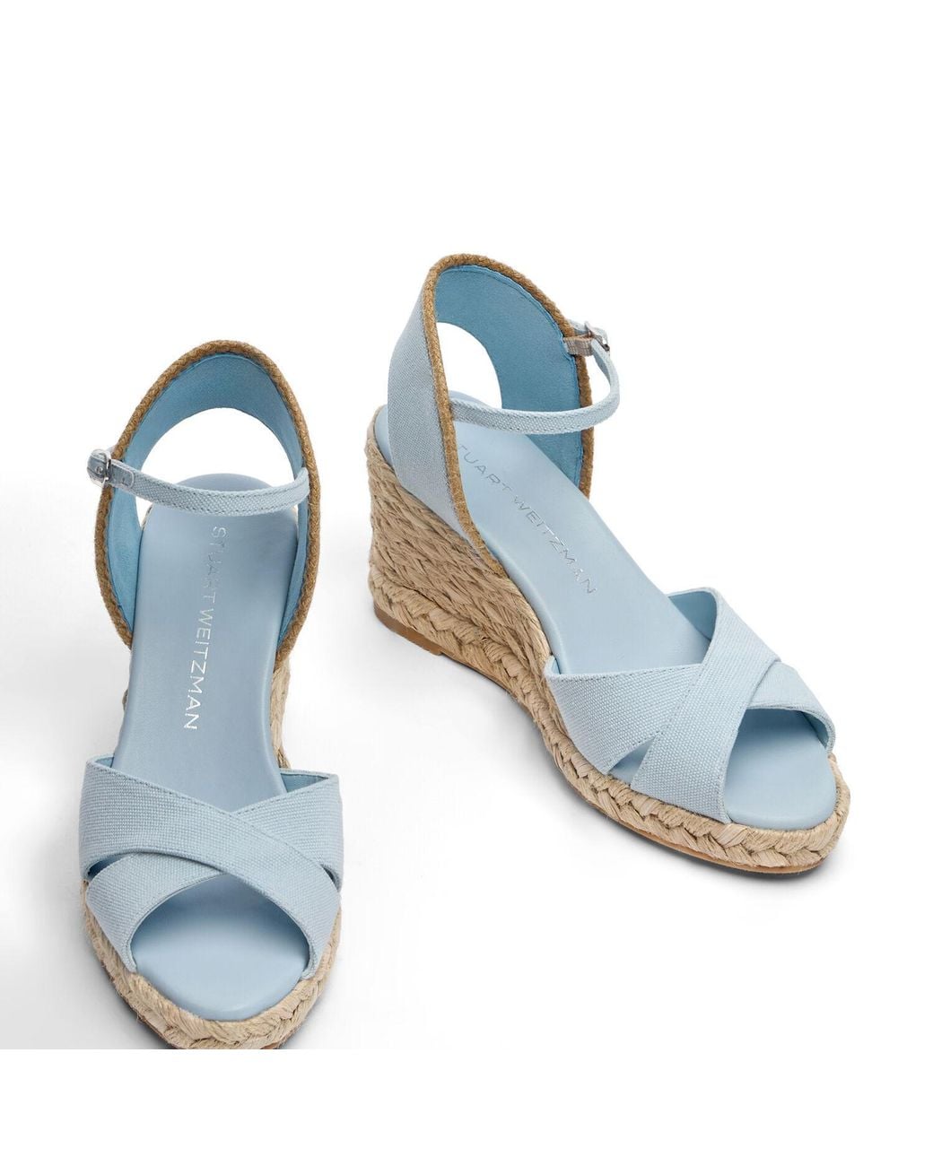 Stuart Weitzman Blue Mirela Ii Espadrille Wedge