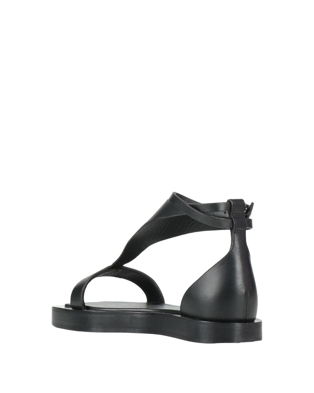 Max Mara Black Leather Sandals