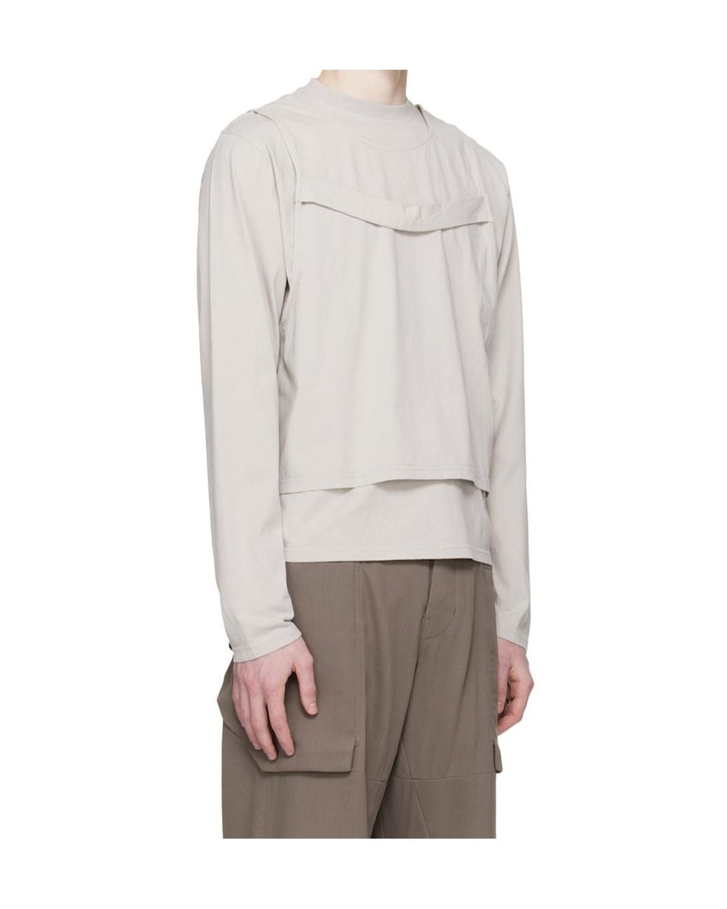 HELIOT EMIL Gray Rein Long-Sleeve T-Shirt for men