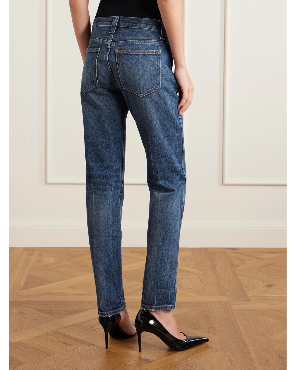 Khaite Blue Farley Straight-Leg Jeans