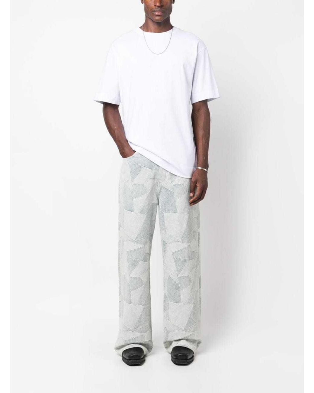 Dries Van Noten White Short-Sleeved T-Shirt for men