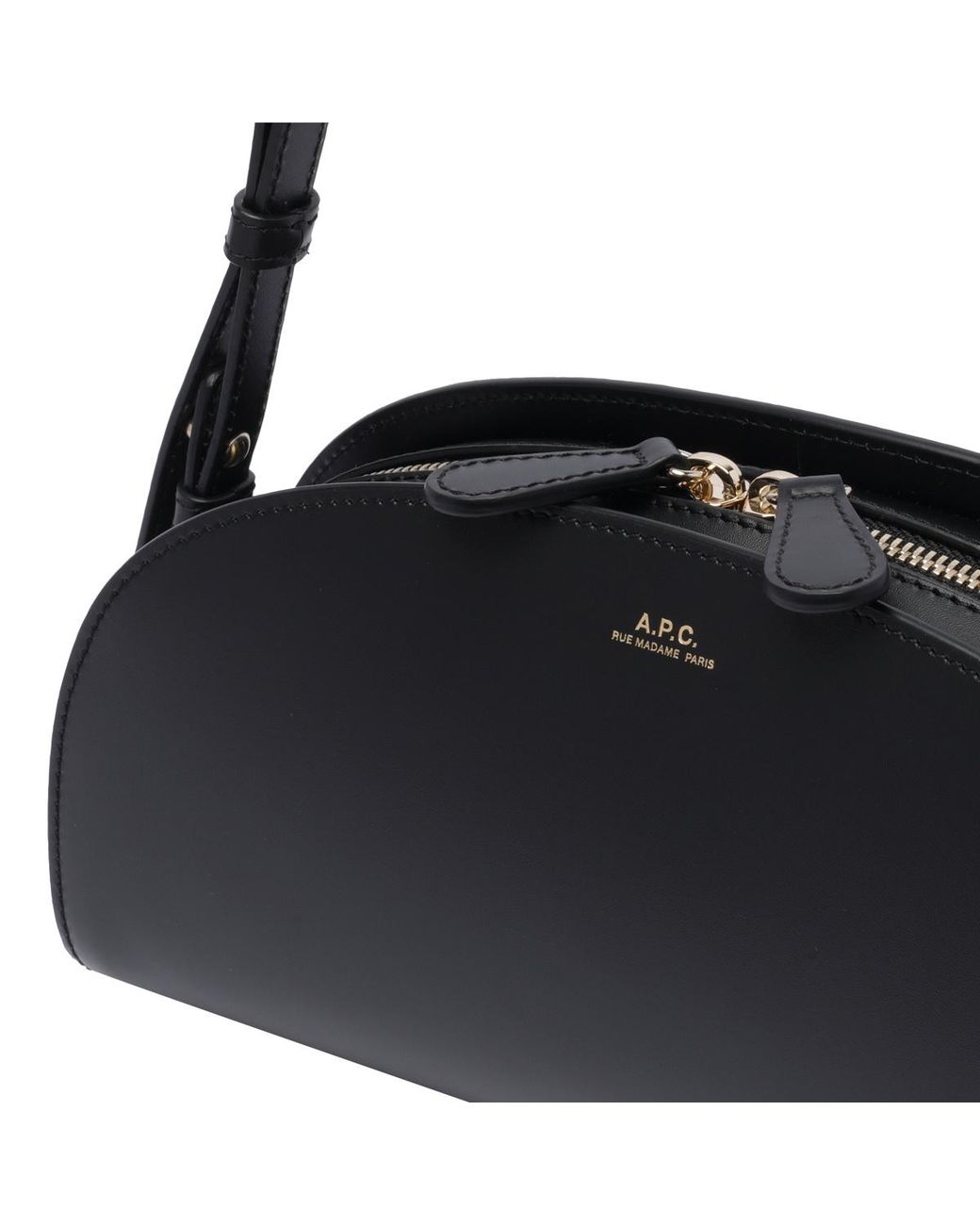 A.P.C. Black Demi-Lune Shoulder Bag