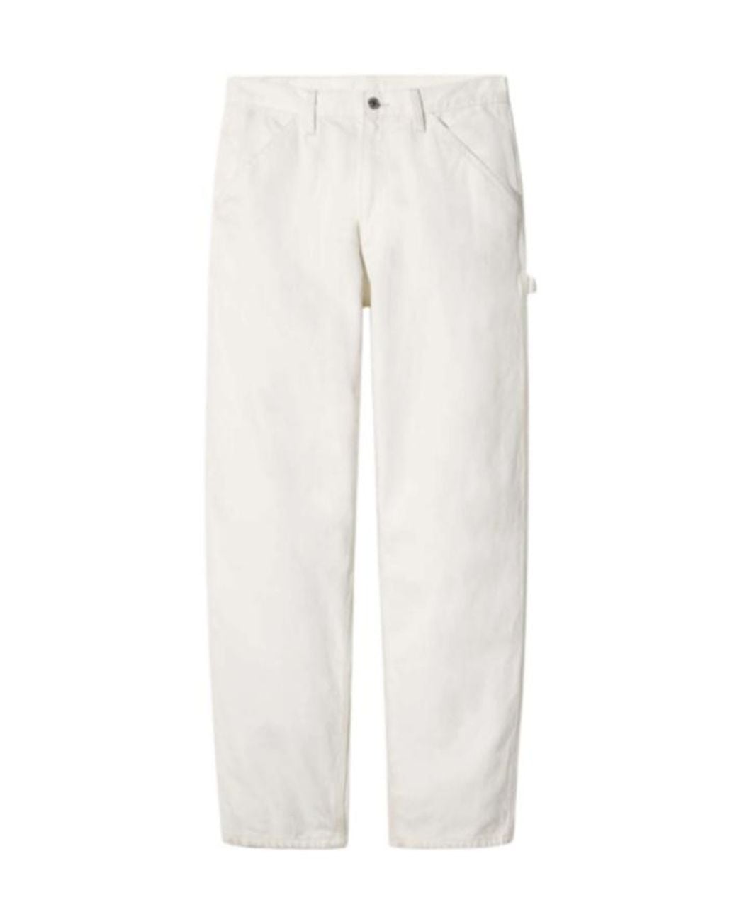 Nili Lotan White Straight-Leg Loose-Fitting Jeans