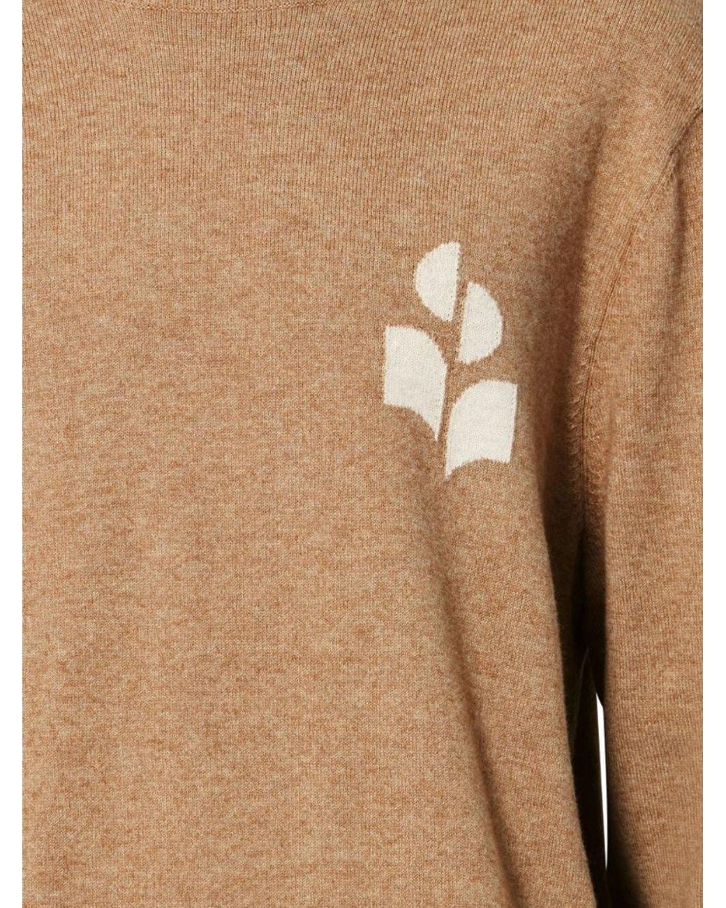 Isabel Marant Natural Logo Crew-Neck Knitted Sweater for men