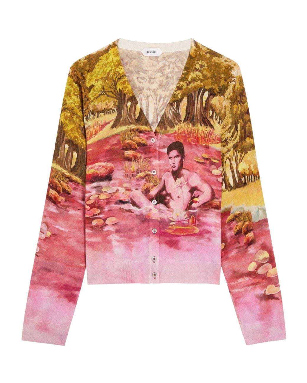 Versace Pink Simple Silk Cardigan