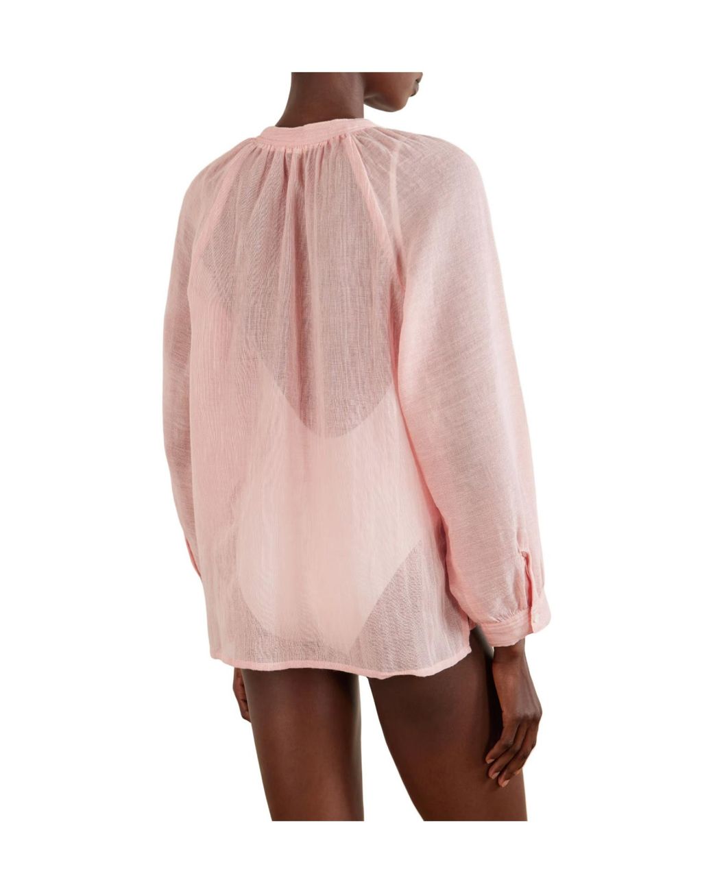 Lemlem Pink Solid Cotton Shirt
