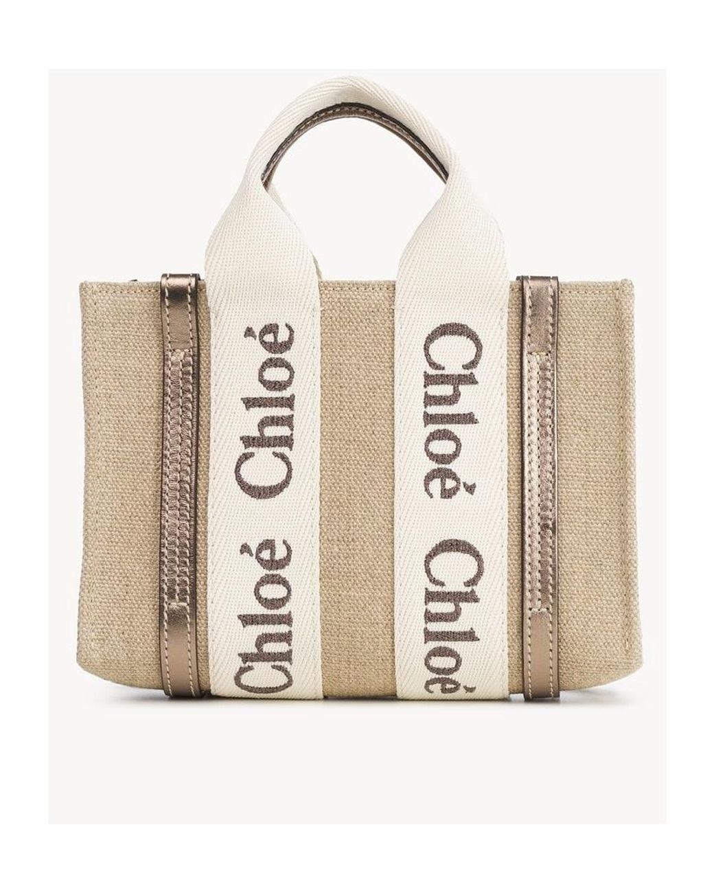 Chloé Metallic Chloé Mini Woody Tote Bag