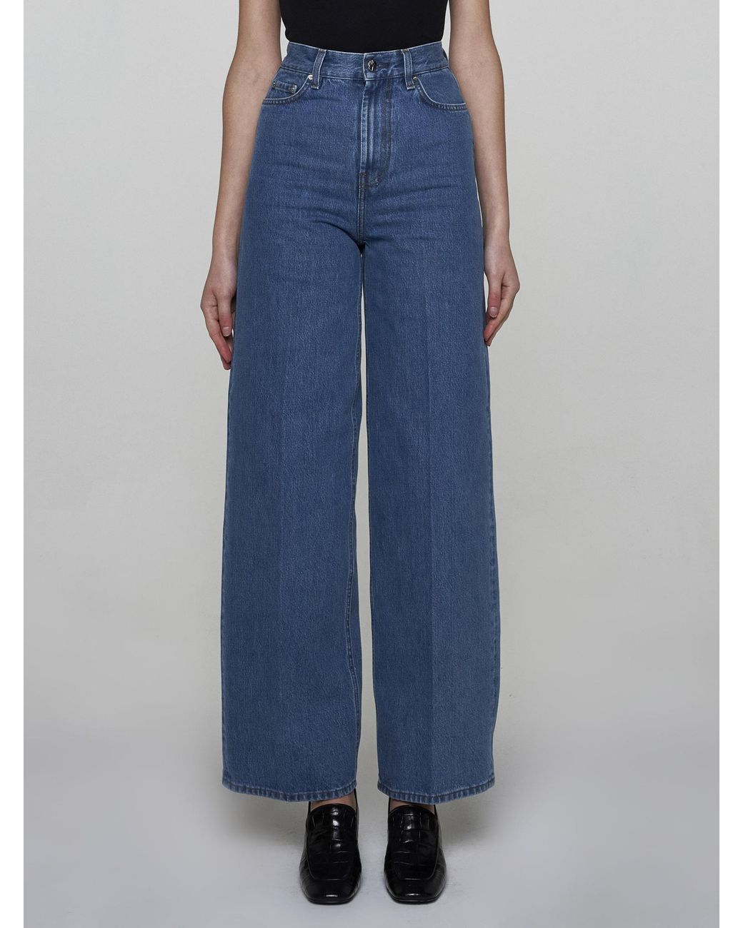 Totême  Blue Totême Wide-Leg Jeans