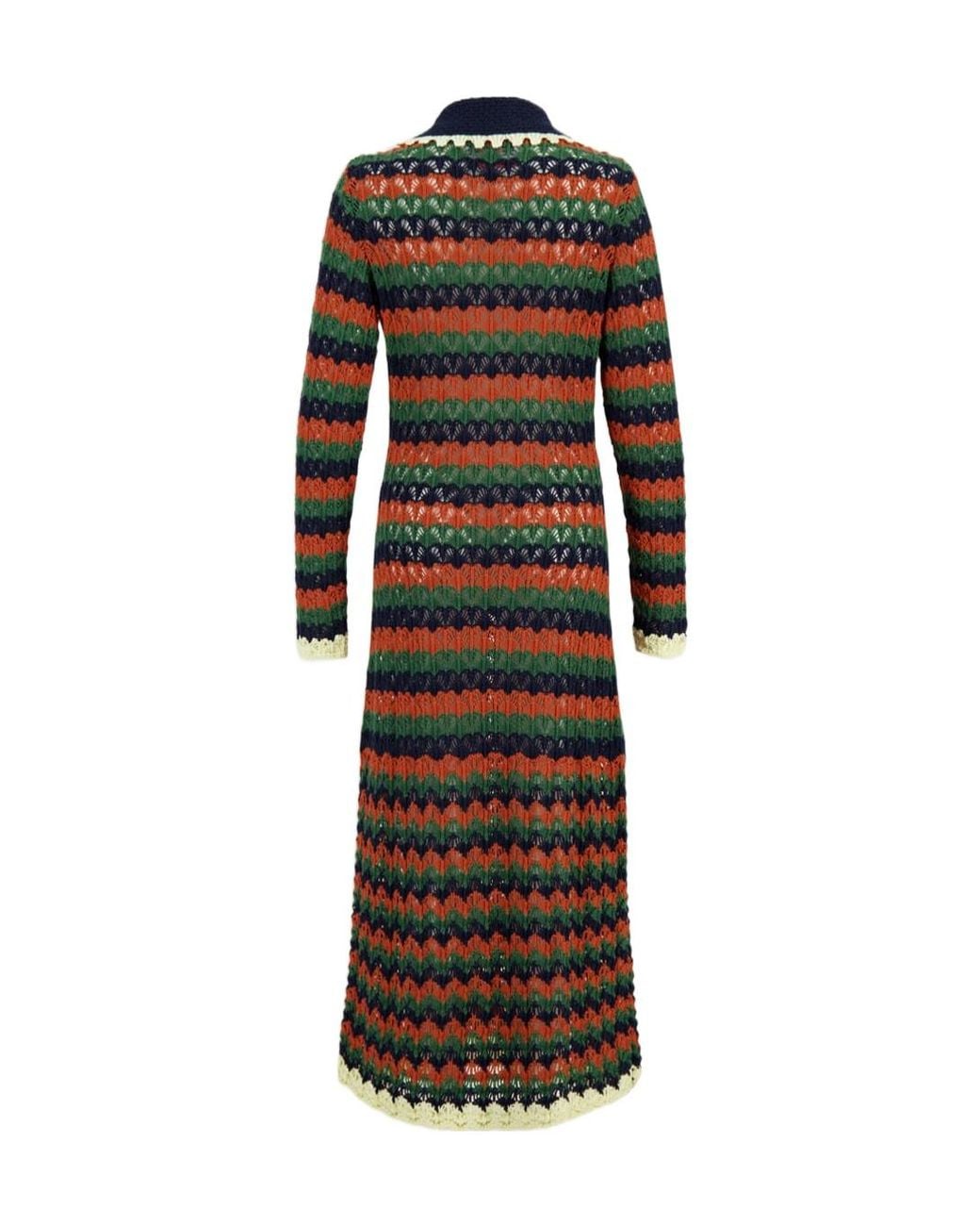 LaDoubleJ Multicolor Perry Knit Midi Dress