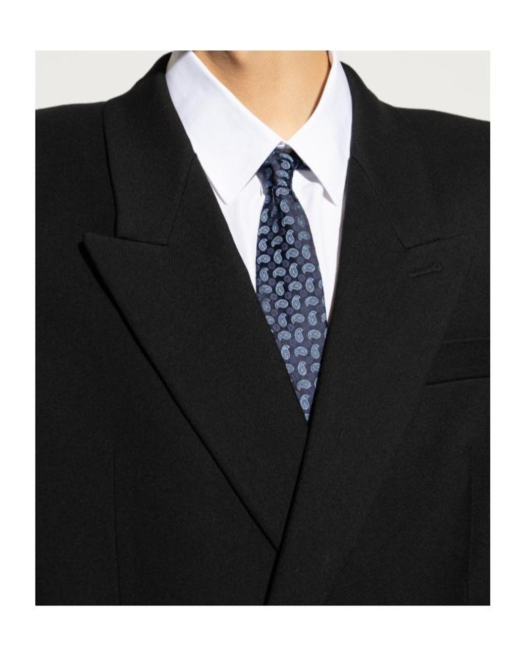 Etro Blue Jacquard Pointed-Tip Tie for men