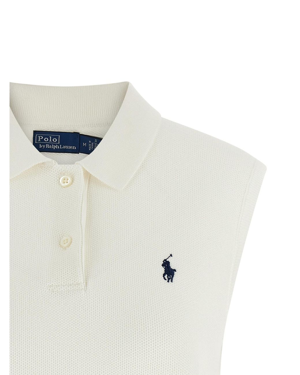 Polo Ralph Lauren White Sleeveless Polo Knitted Sweater