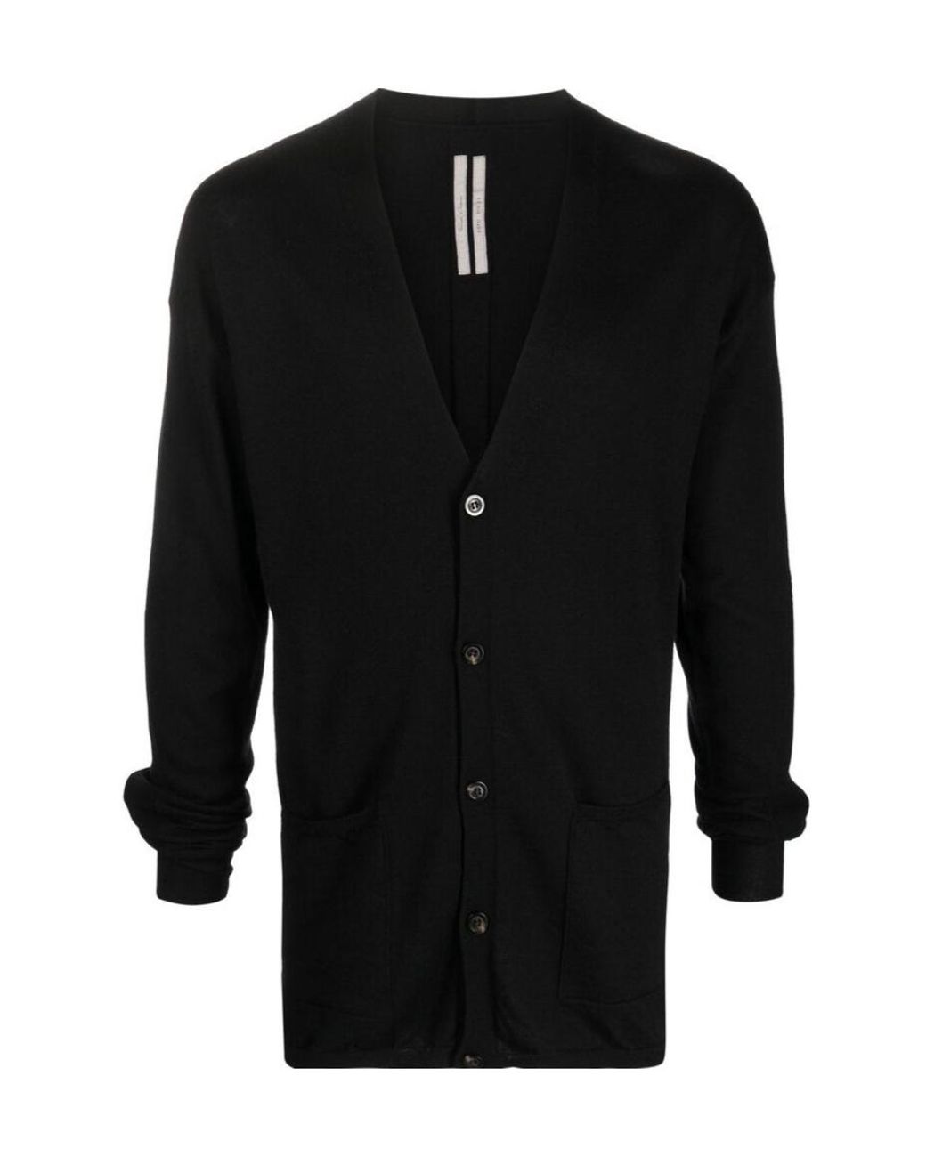 Rick Owens Black Colourblock Sleeve Cardigan for men