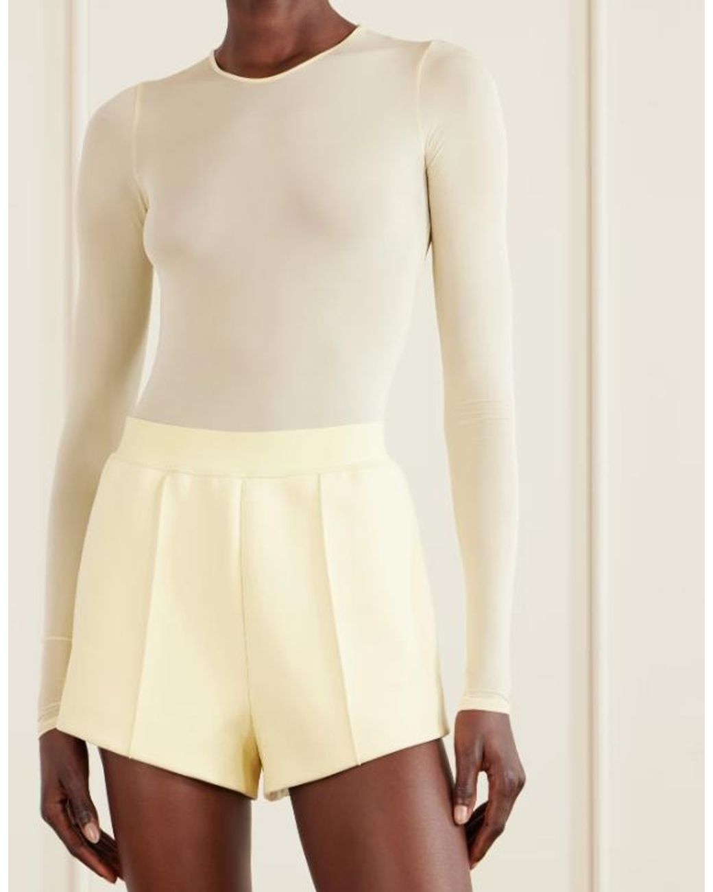 Wardrobe NYC White Stretch-Jersey Bodysuit