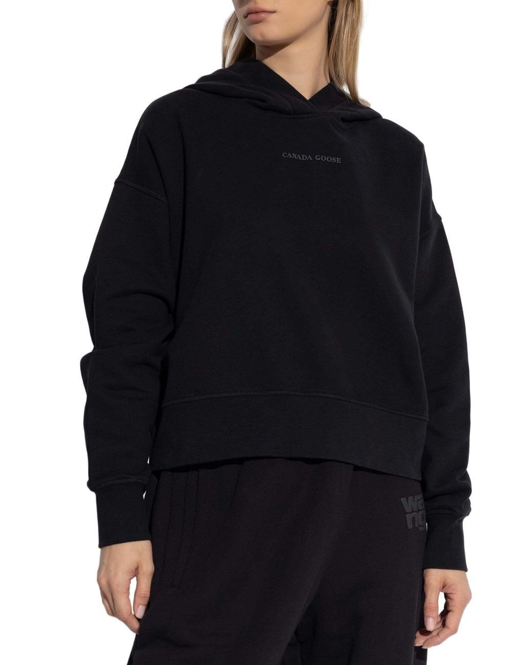 Canada Goose Black Logo-Print Hoodie
