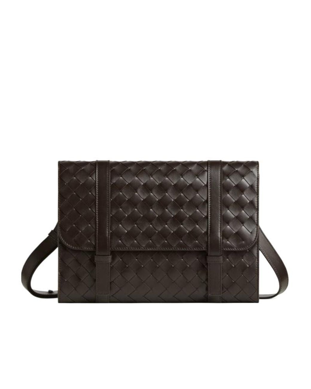 Bottega Veneta Black Piccolo Portfolio Crossbody Bag for men