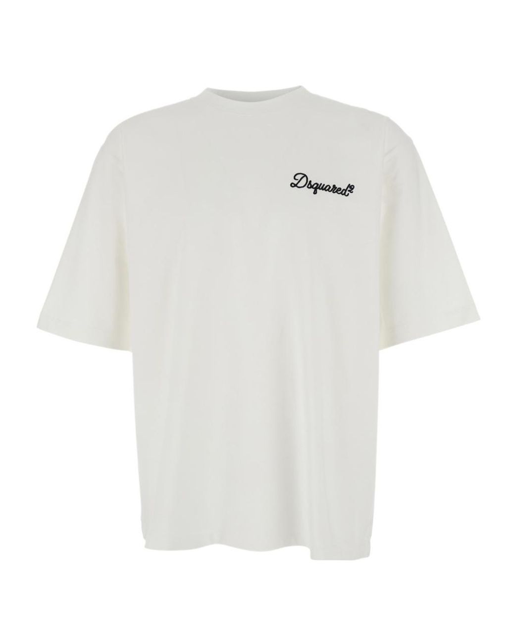 DSquared² White Dsquared T-Shirt With Embroidery for men