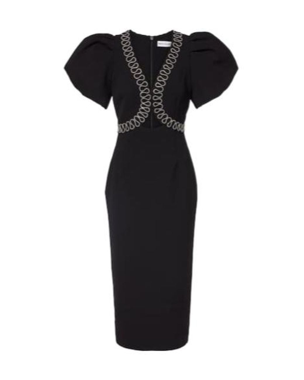 Rebecca Vallance Black Nyx Cutout Embellished Cocktail Dress