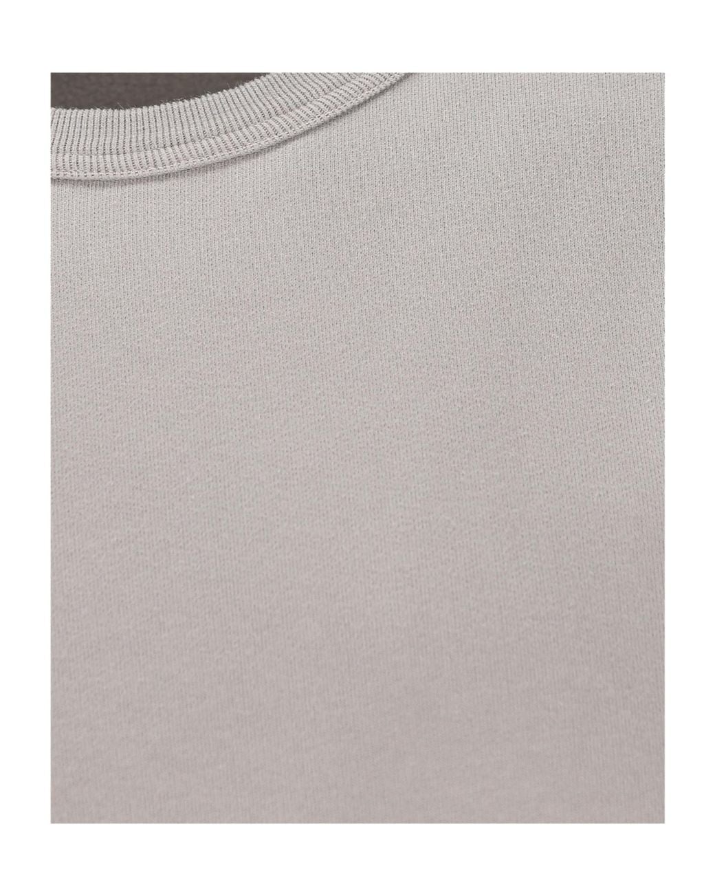 Stone Island Gray Compass Patch Crewneck Sweatshirt for men