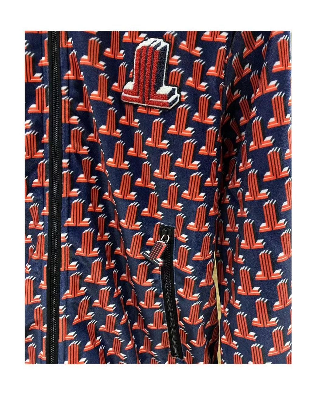 Lanvin Red Logo Jacquard Track Jacket for men