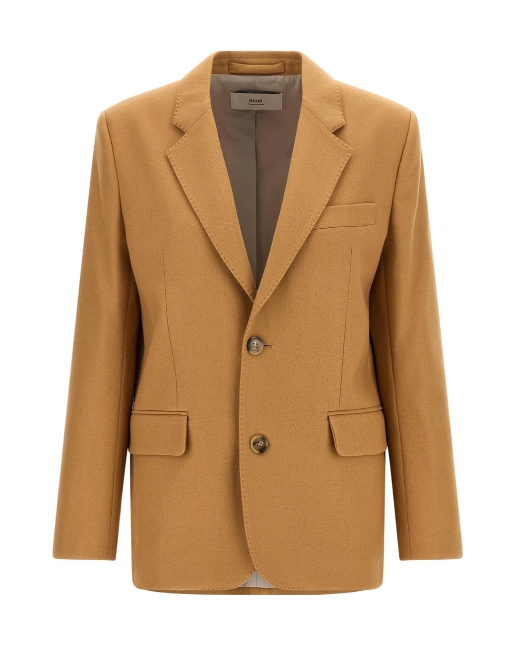 AMI Brown Ami Loose Single Breasted Jacket
