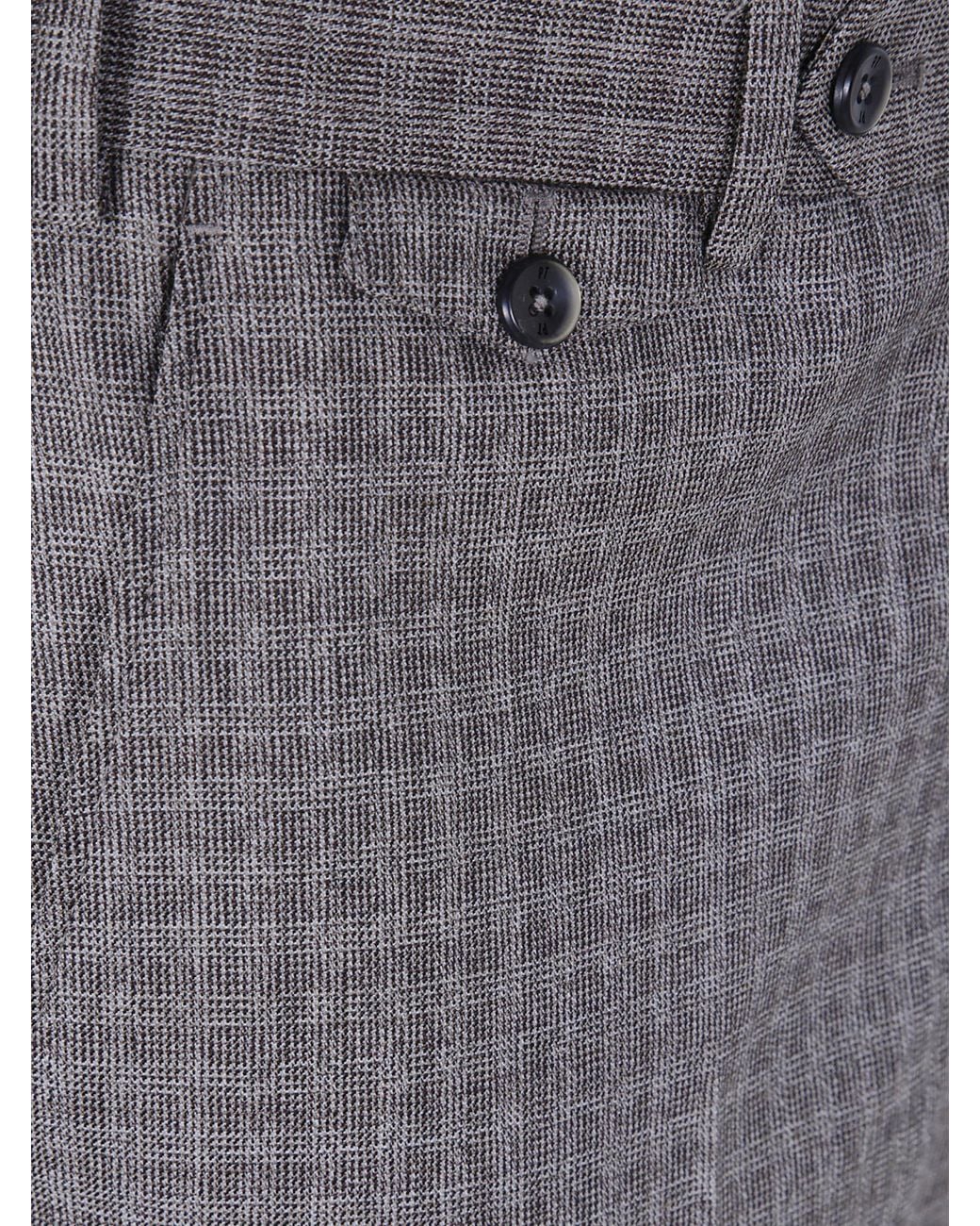 Pt Pantaloni Gray Check-Pattern Trousers for men