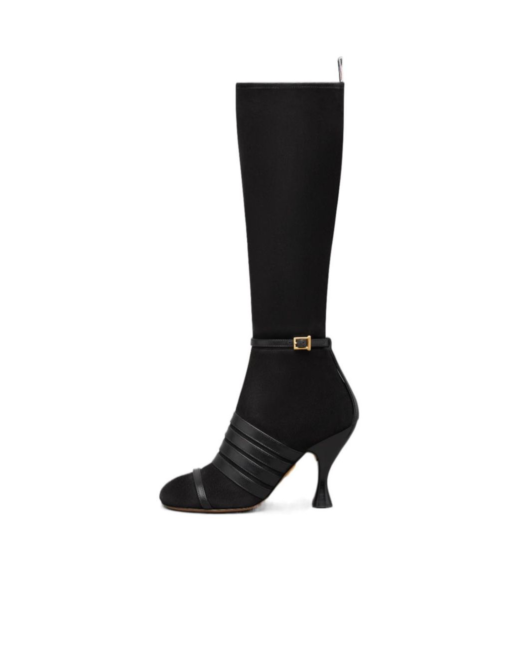 Thom Browne Black 90Mm Trompe L'Oeil 4-Bar Knee-High Boots