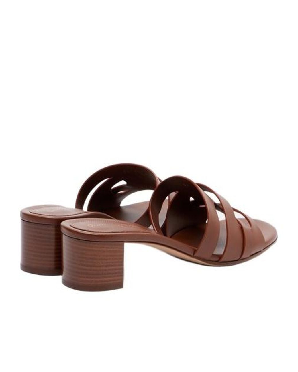 Gianvito Rossi Brown Leather Mules