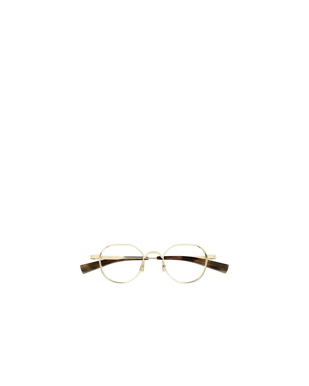 Saint Laurent White Eyewear Oval Frame Glasses for men