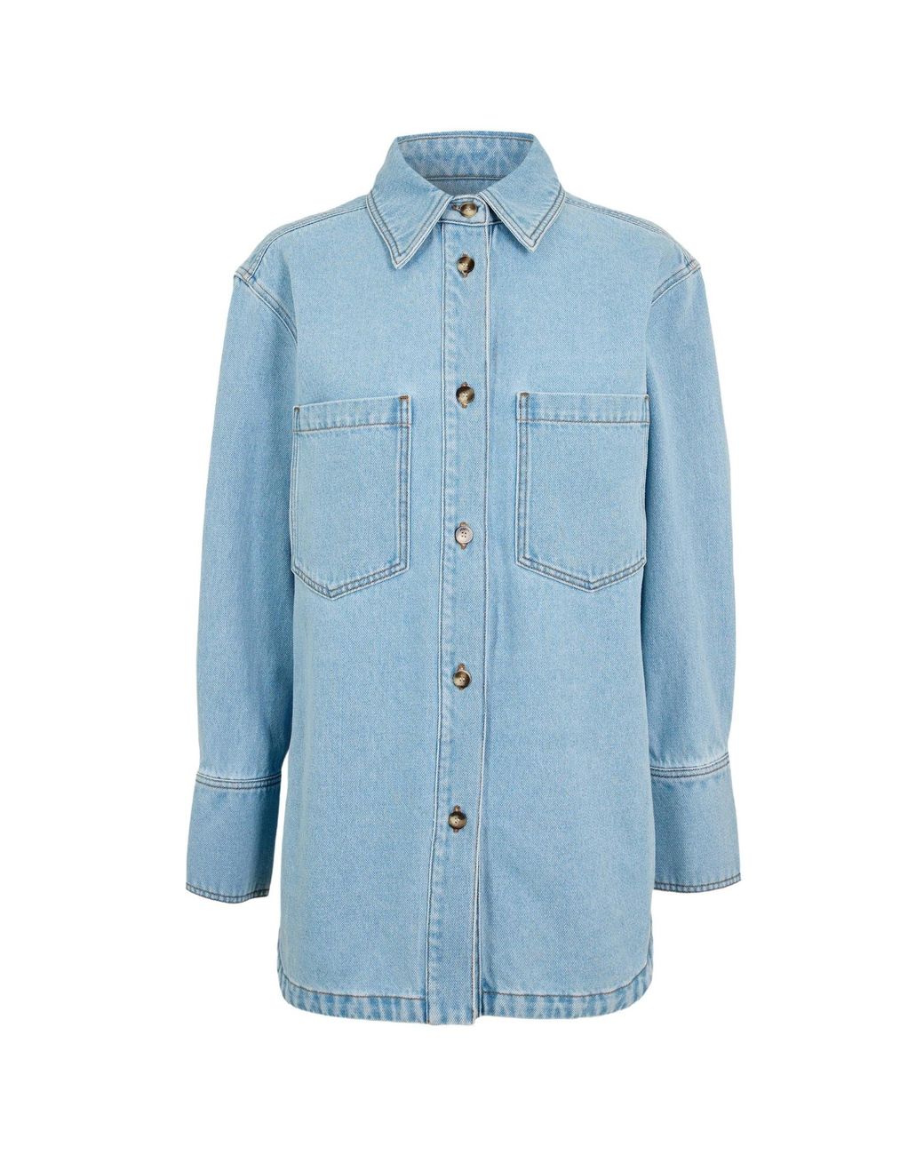 Joseph Blue Button-Down Denim Shirt