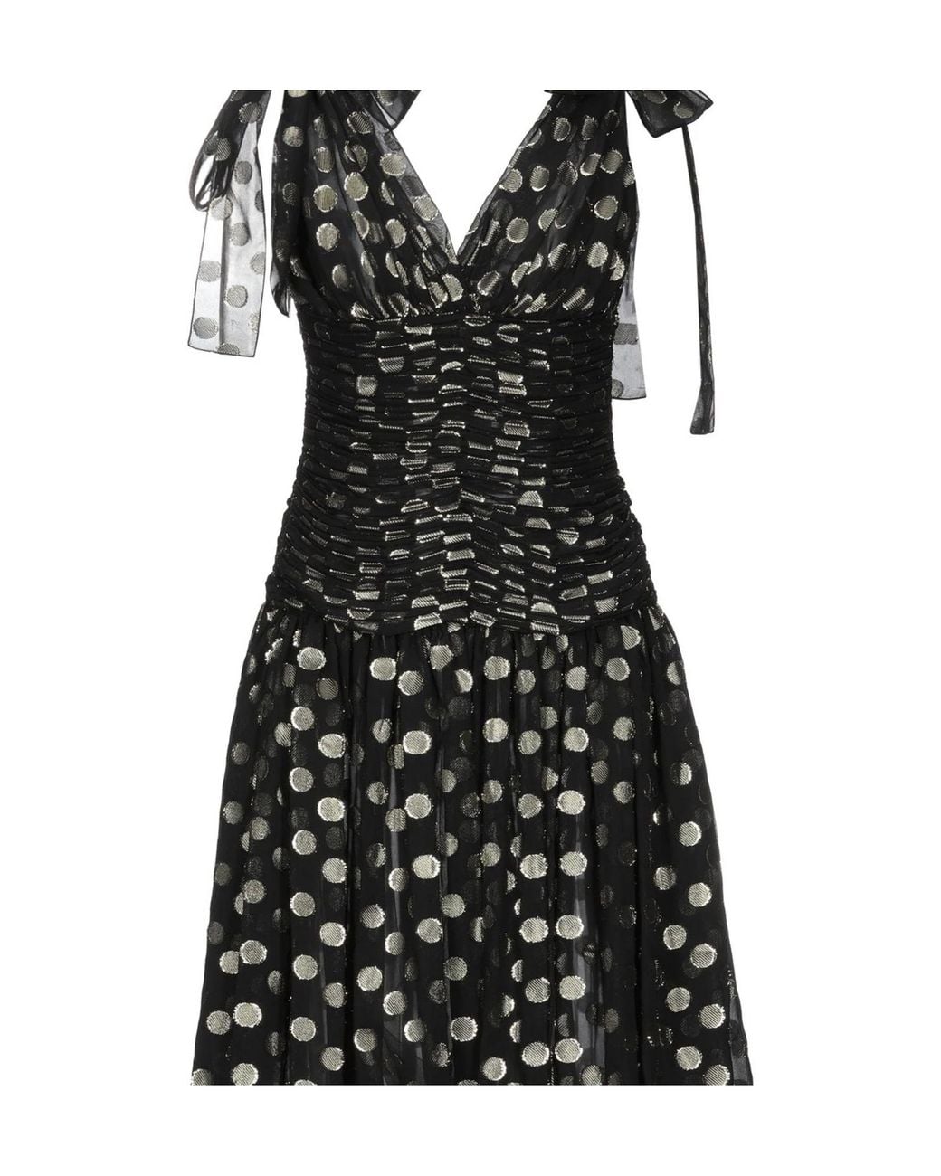 Dolce & Gabbana Black Polka Dot Sleeveless Dress