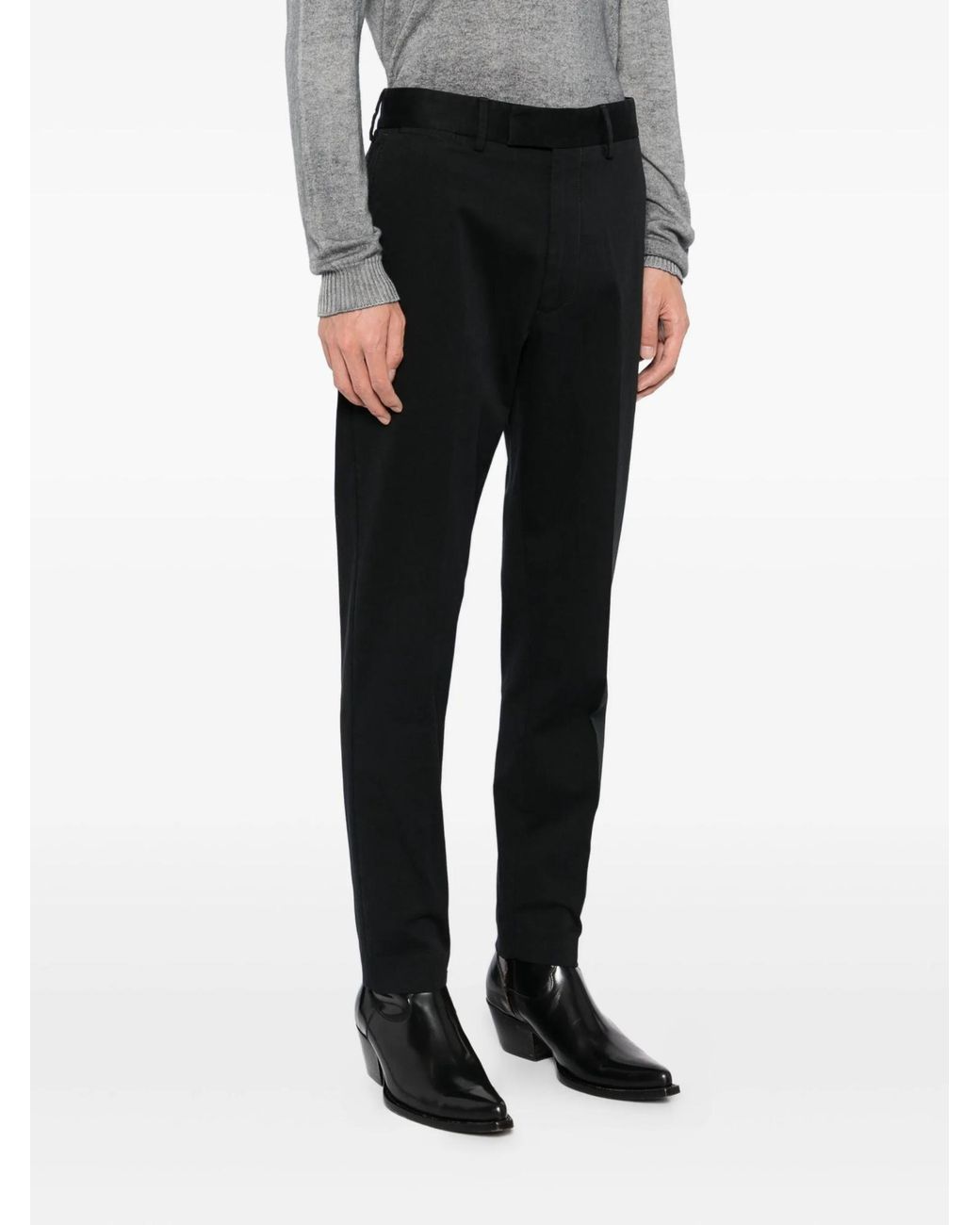 Tom Ford Black Tapered-Leg Trousers for men