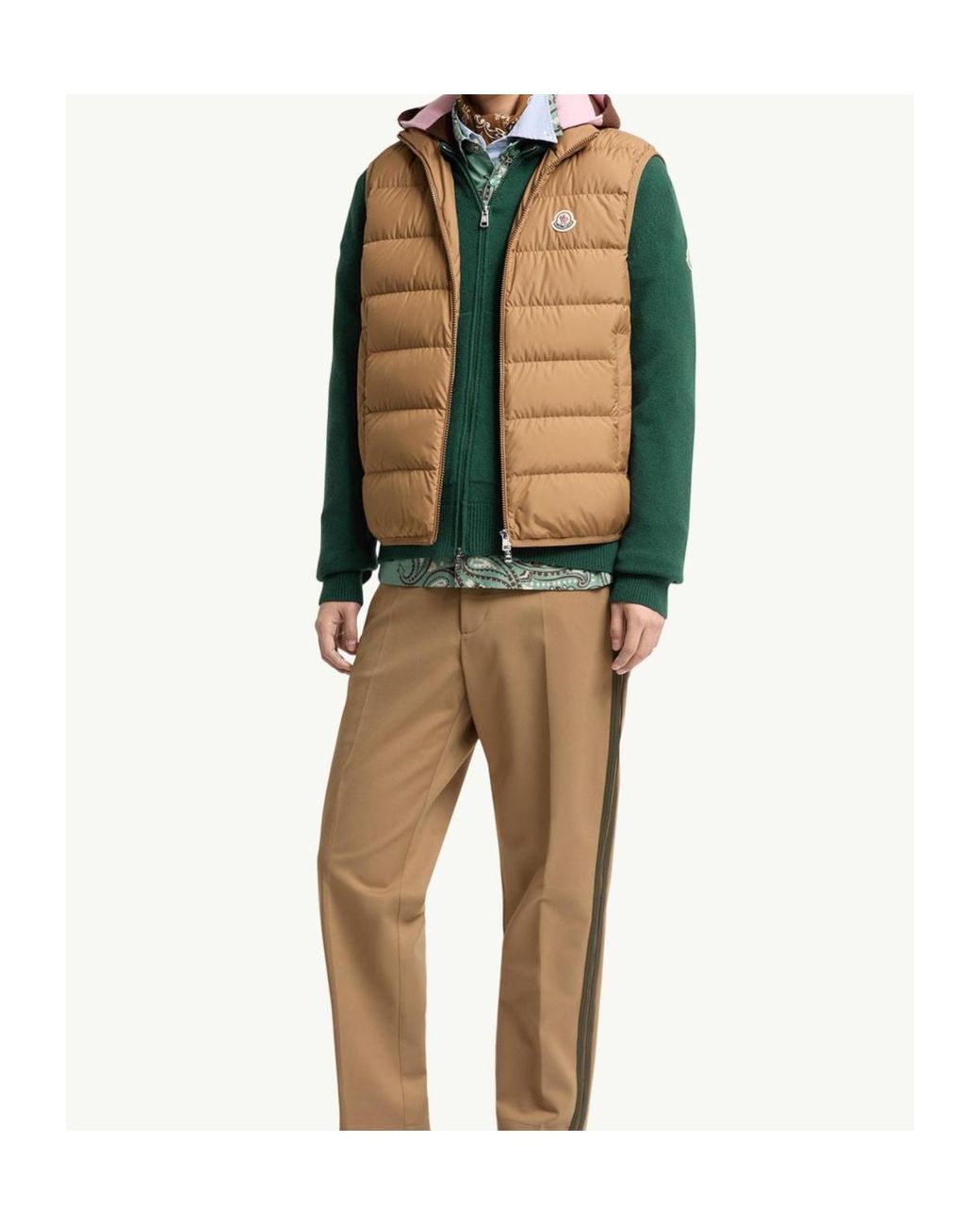 Moncler Natural Contrin Zip-Up Padded Vest for men